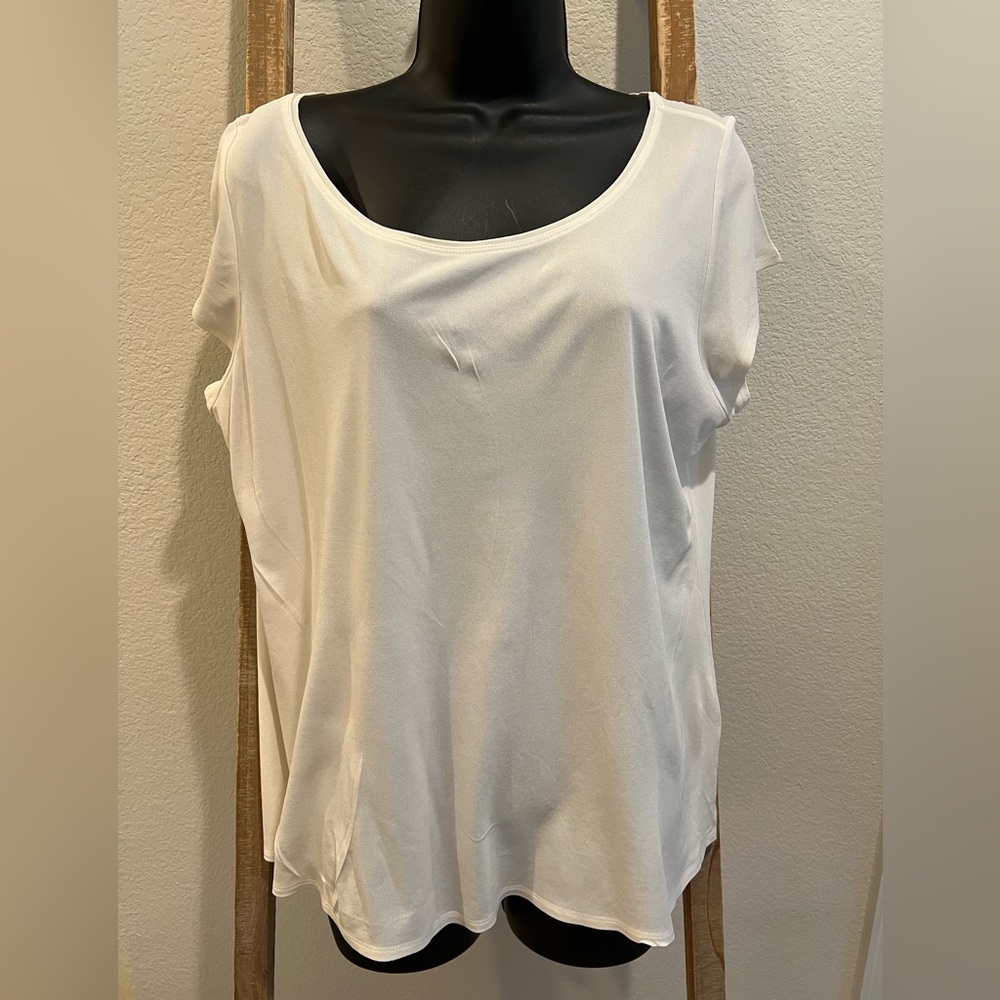 Elegant Eileen Fisher White Top XL